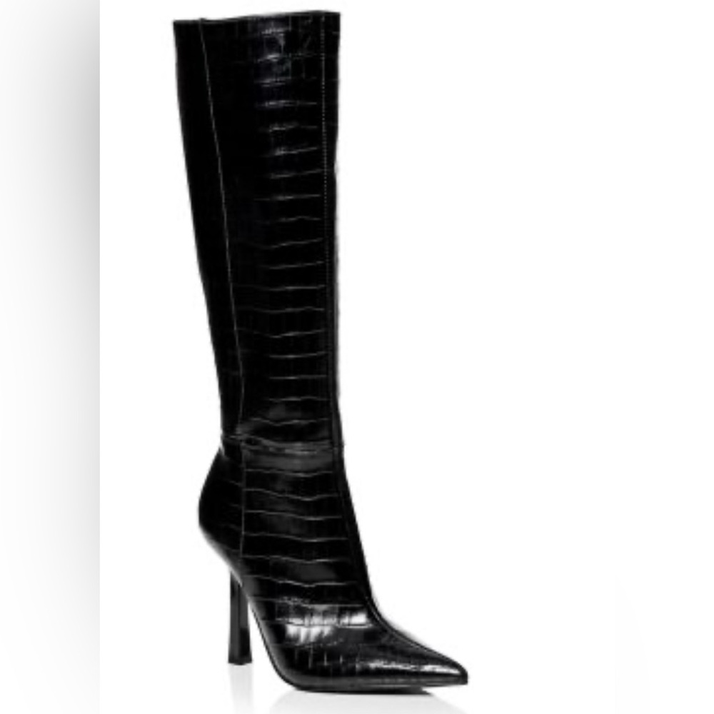 Aqua Black Knee Boots